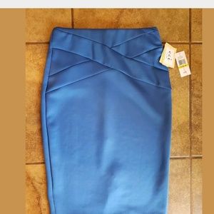 ECI Blue pencil Skirt Size Medium New!